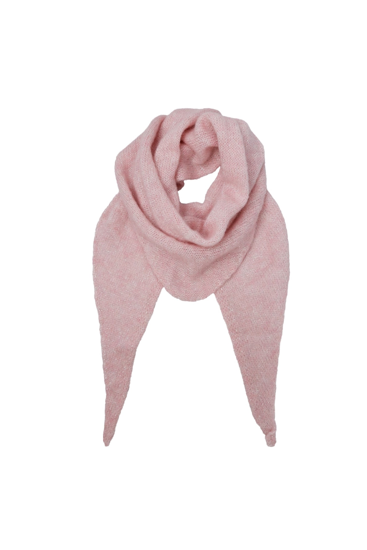 BCDELL knitted glitter scarf - Rose - Black Colour
