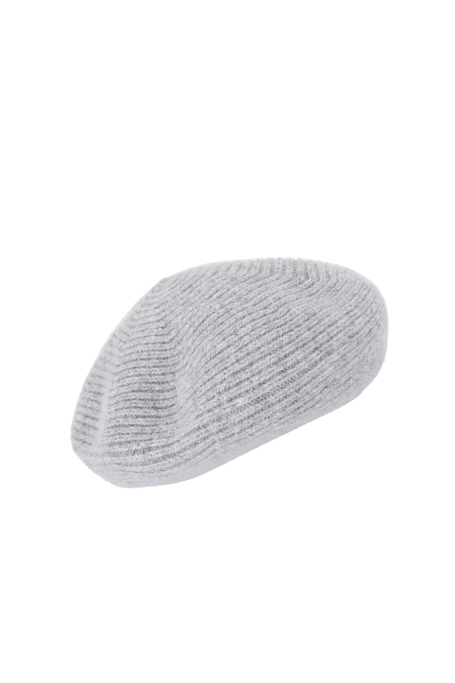 BCAMY knitted baret hat - Grey - Black Colour
