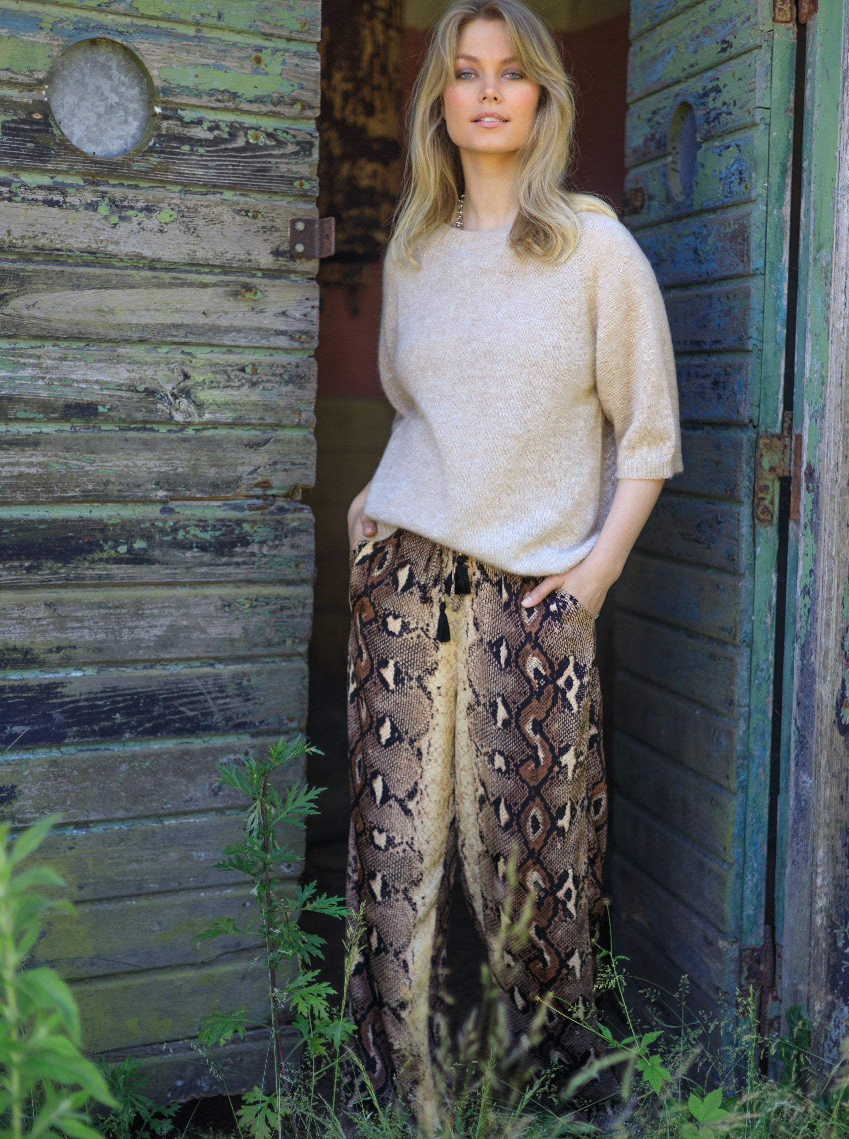 BCLUNA straight pant - Python - Black Colour