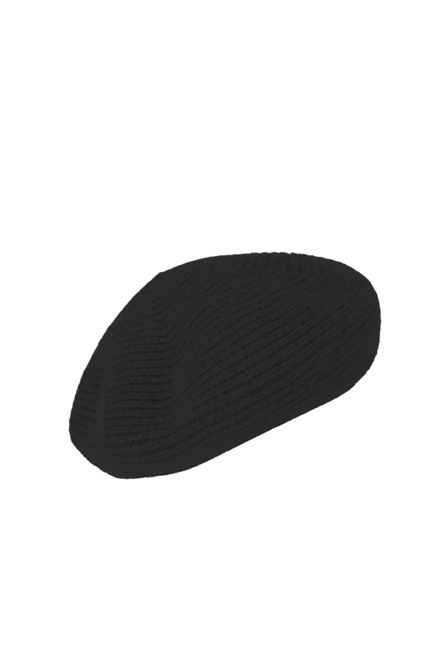 BCAMY knitted baret hat - Black - Black Colour