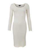 BCTEA ls slip dress - Off White - Black Colour