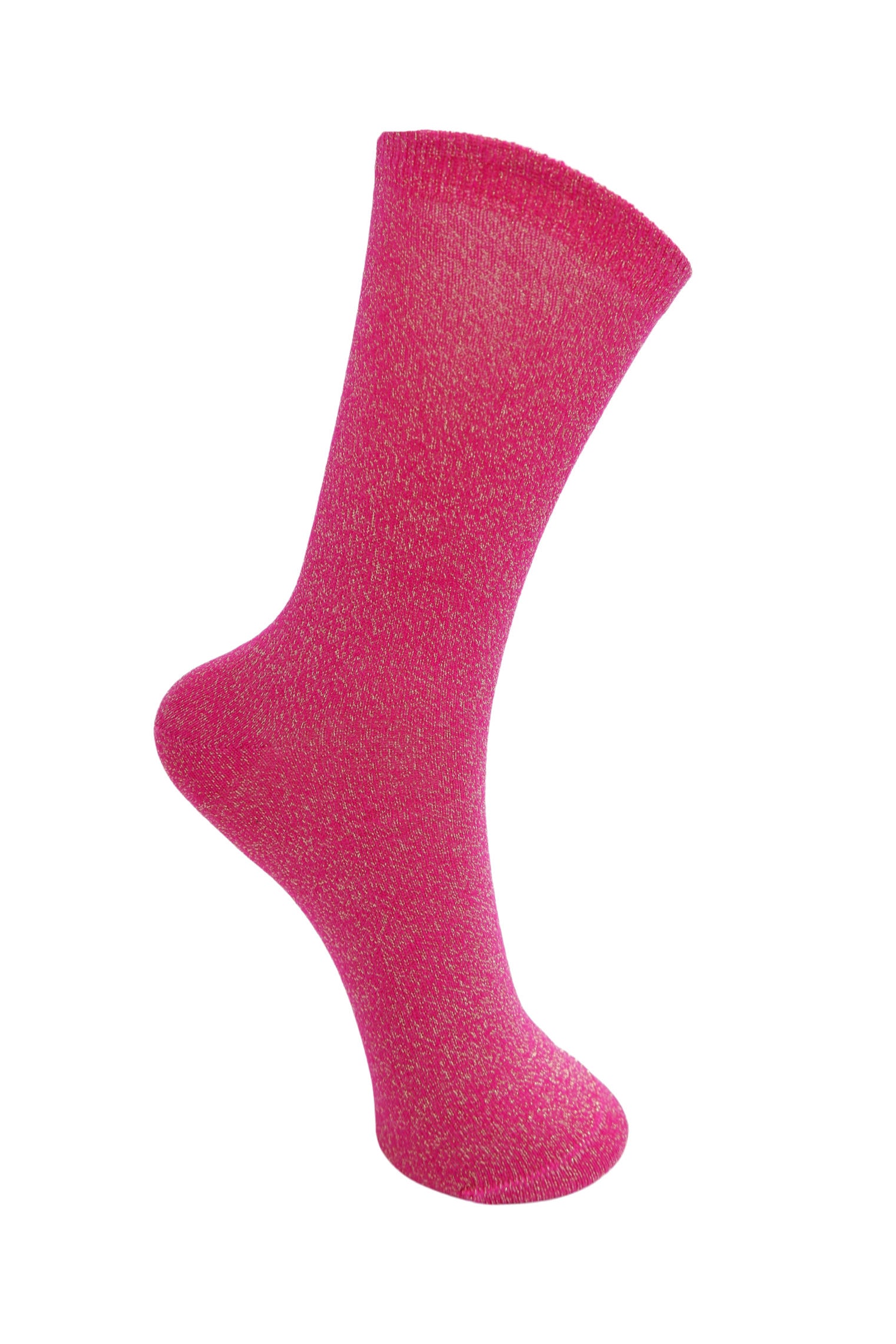 BCLurex sock - Dark Pink - Black Colour