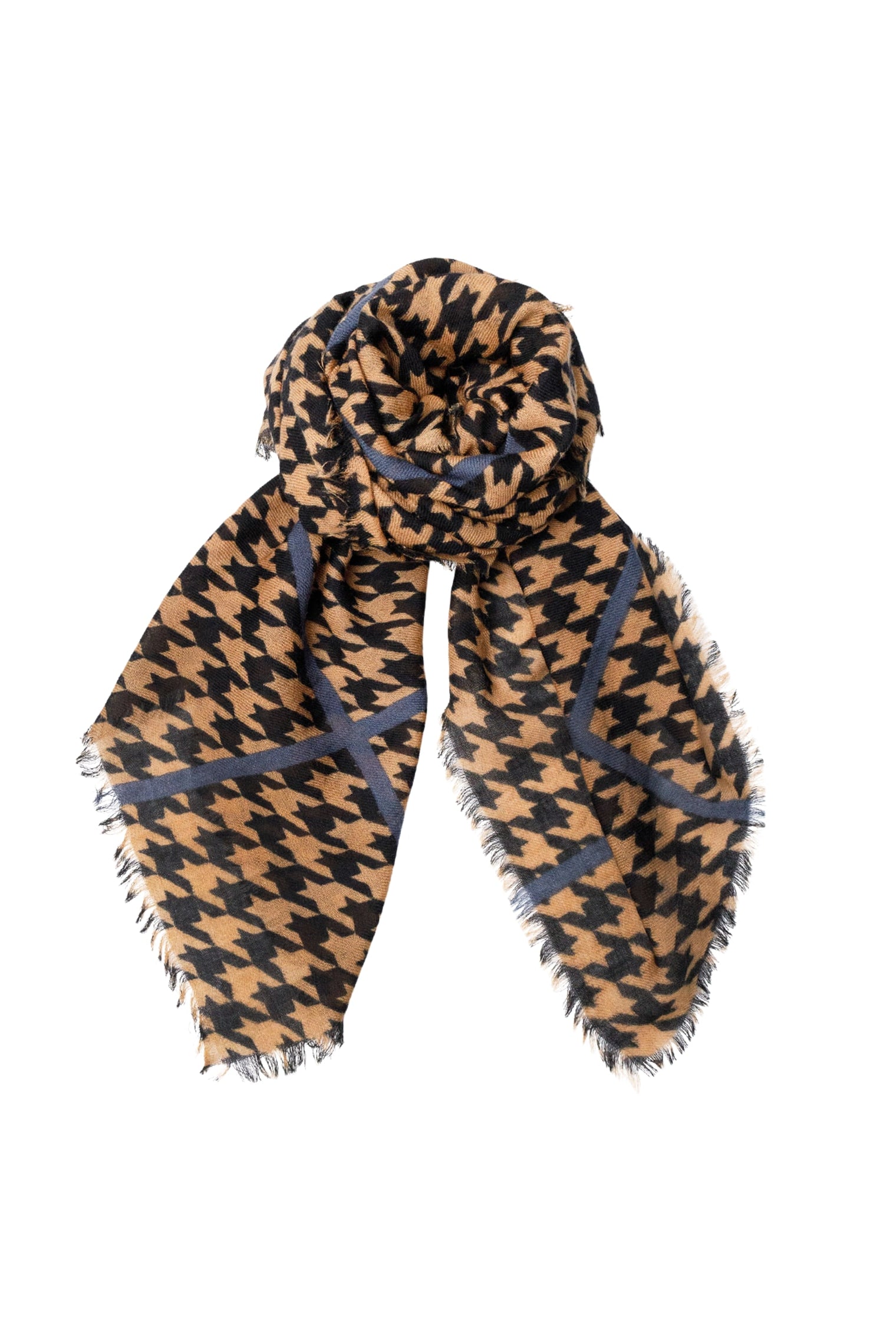 BCJOHANNA wool scarf - Camel/Black - Black Colour