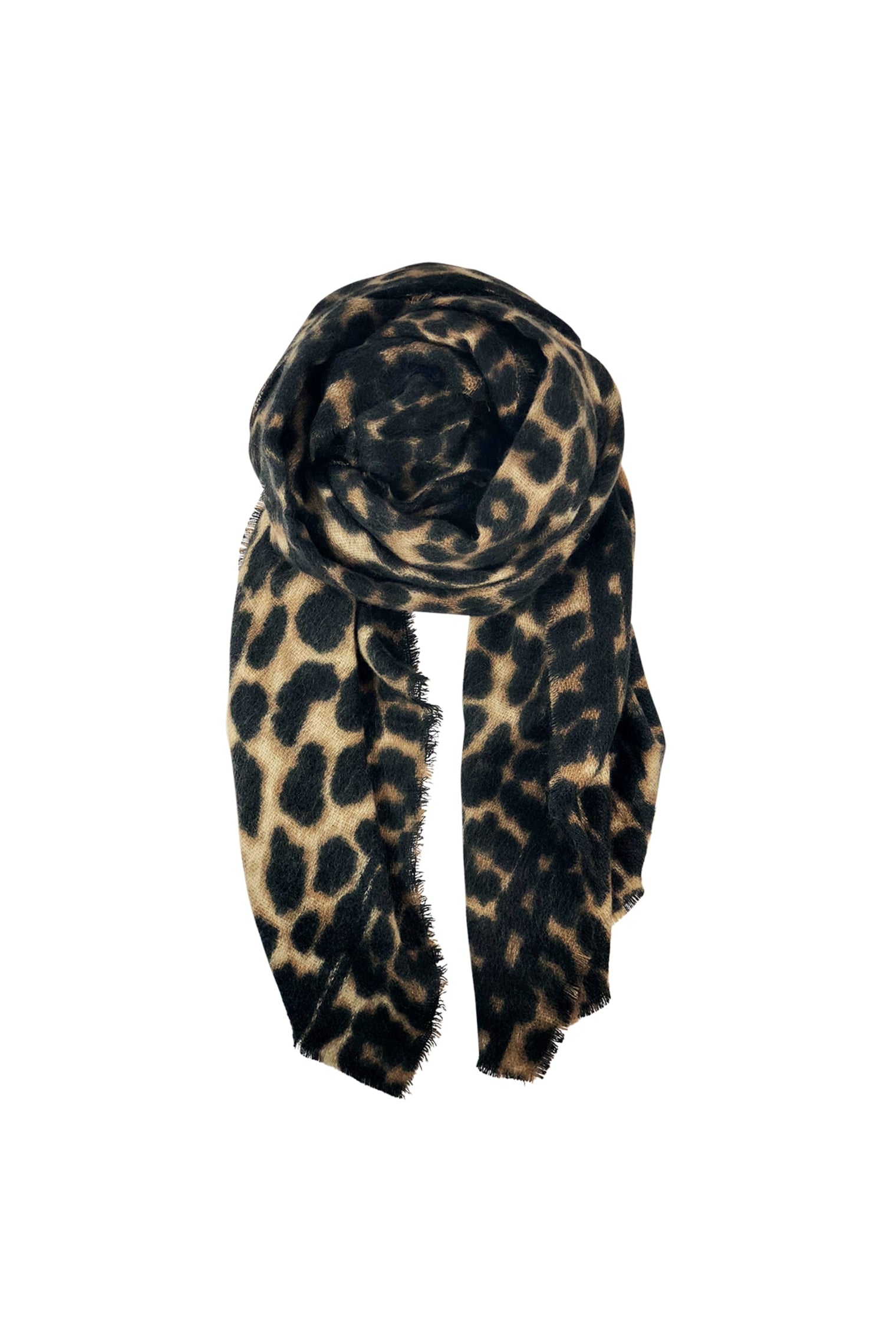 BCFLAVIA leo scarf - Black Brown - Black Colour