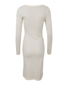 BCTEA ls slip dress - Off White - Black Colour