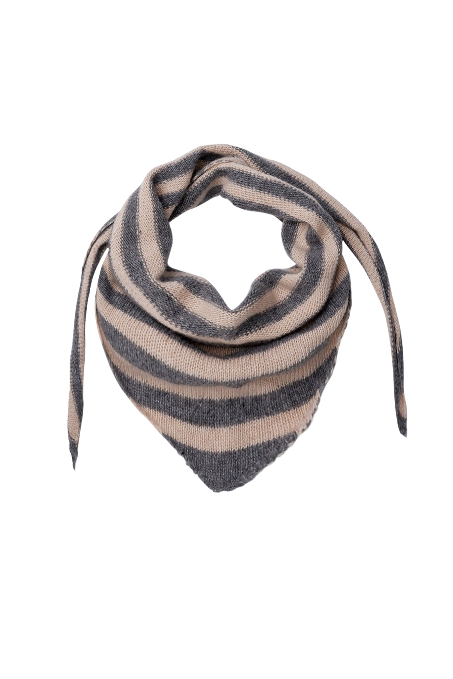 BCTRIANGLE striped scarf - Grey Latte - Black Colour