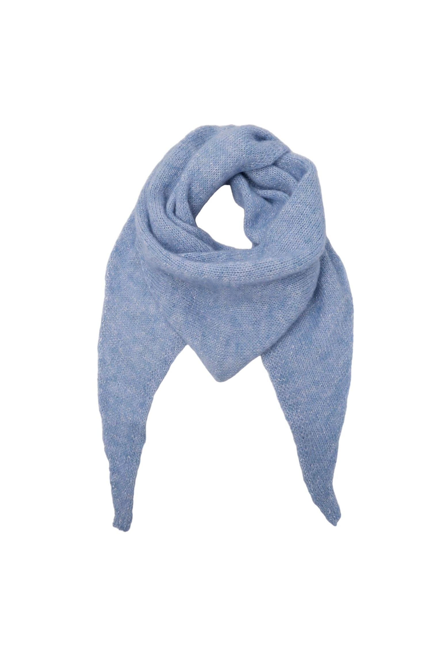 BCDELL knitted glitter scarf - Lt. Blue - Black Colour