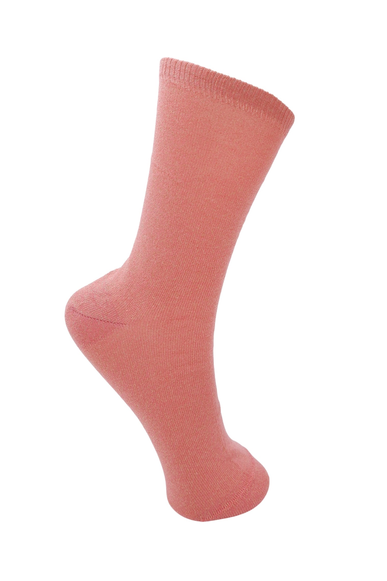 BCLurex sock - Coral - Black Colour