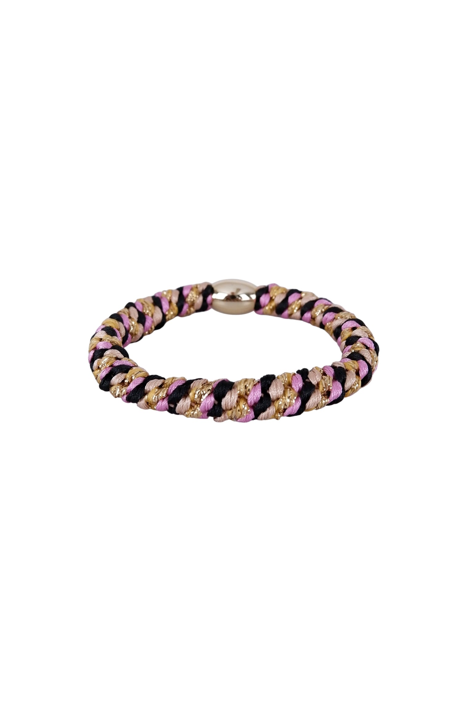BCKALLY gold coloured bead elastic - Black Pink - Black Colour