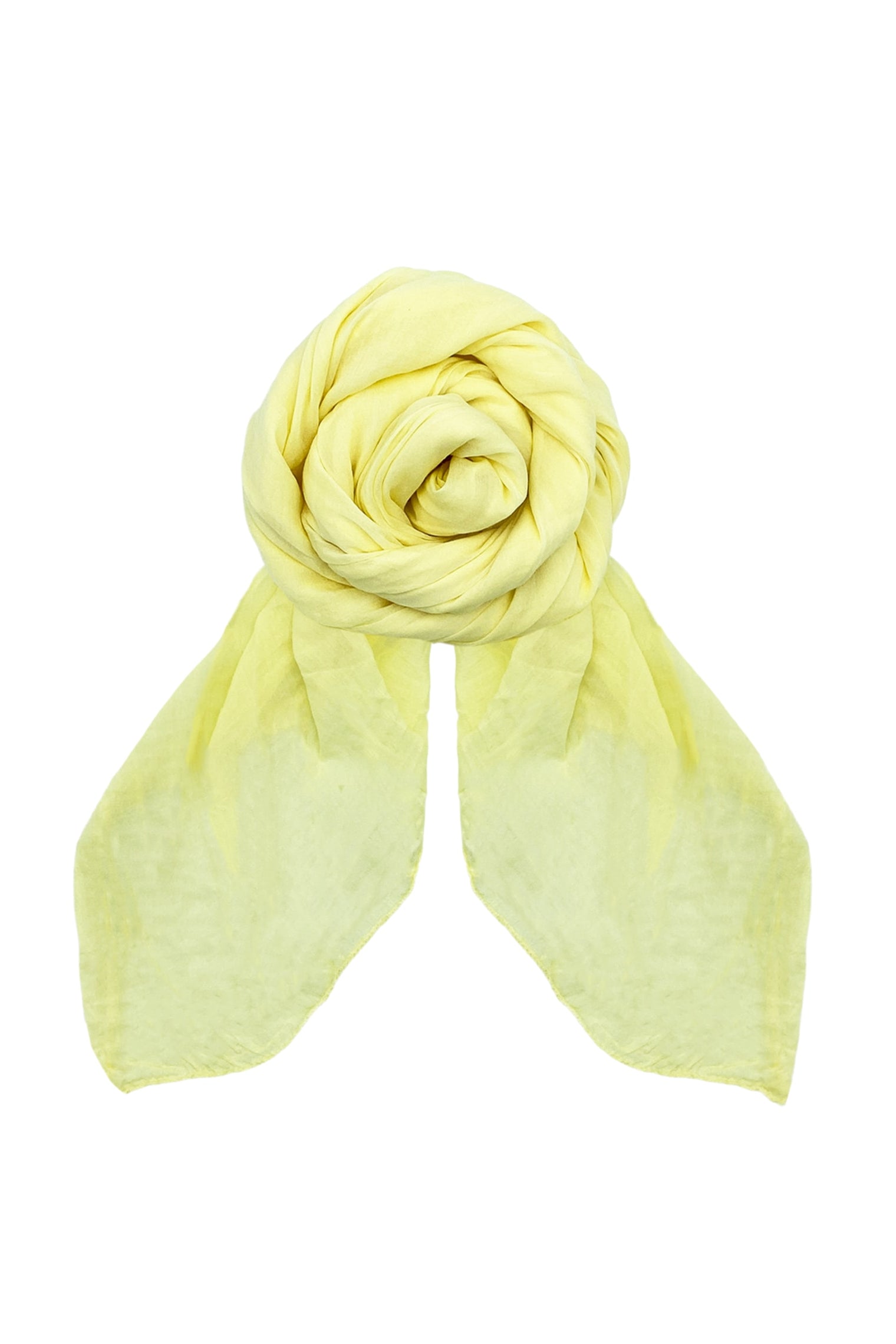 BCKELSEY small plain scarf - Lt. Yellow - Black Colour