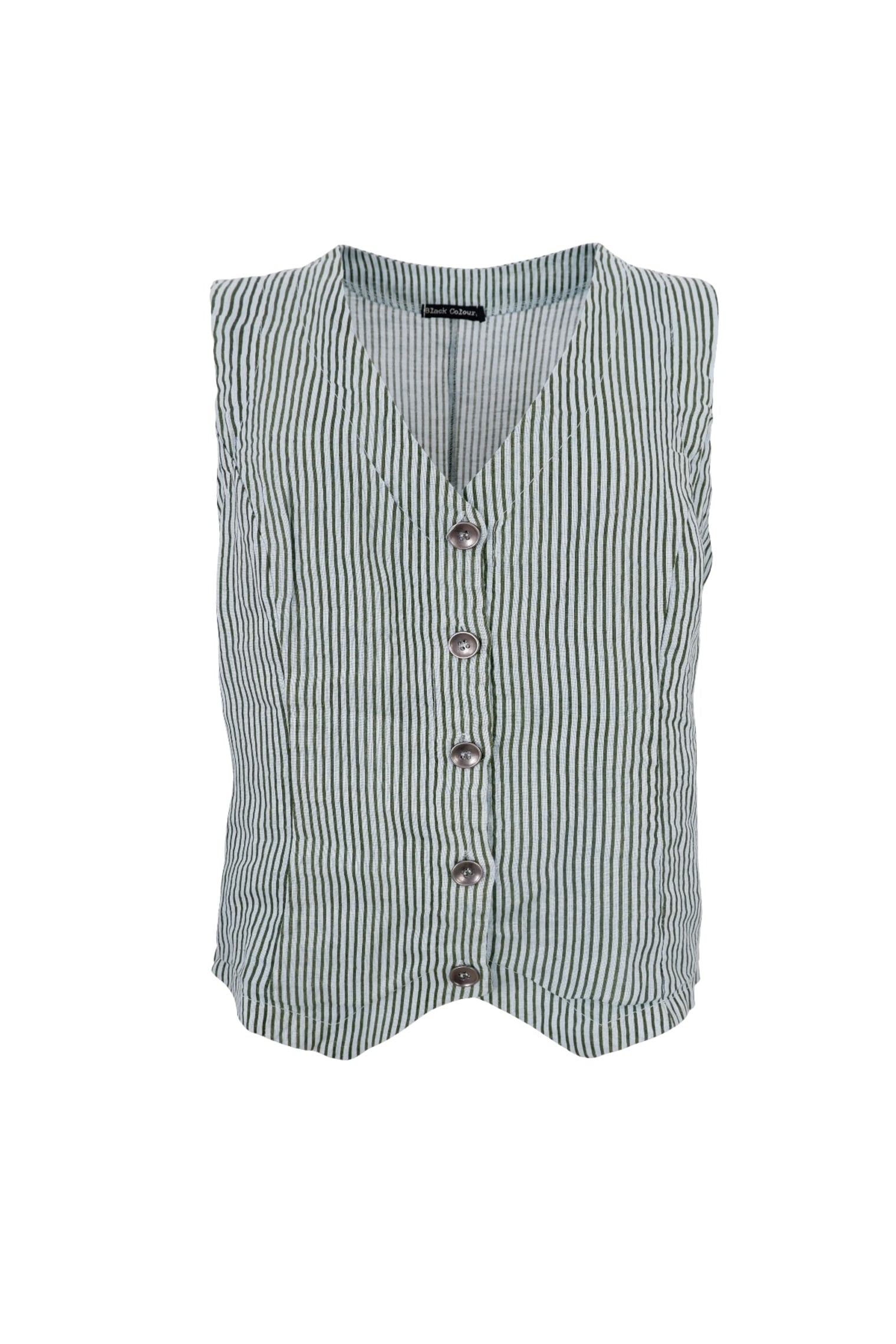 BCMELINA vest - Safari Green - Black Colour
