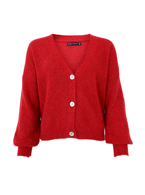 BCDELL Grobstrick-Cardigan - Rot