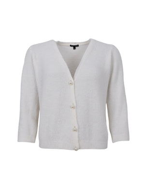 BCBELLA Perlenstrickjacke - Off White