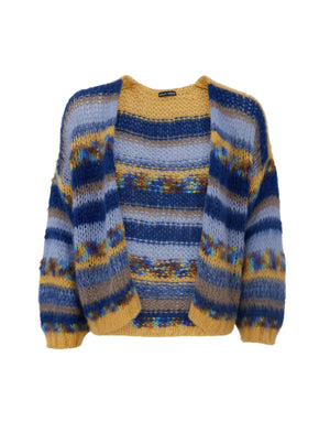 BCFONTANA Strickjacke mit mehreren Streifen - Blau