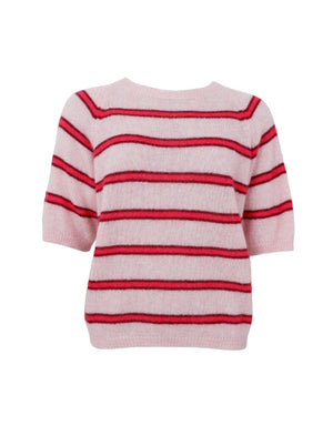 BCDELL Kurzarmpullover – Rosenrot