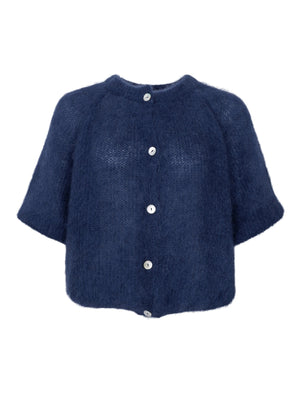 BCBJOERK patentstrick cardigan - Navy