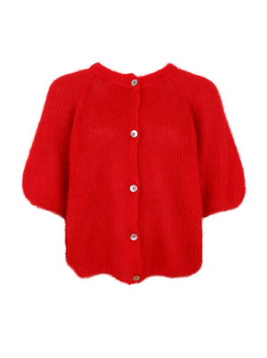 BCBJOERK Lackstrick-Cardigan - Rot