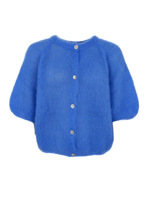 BCBJOERK Lackstrick-Cardigan – Himmelblau