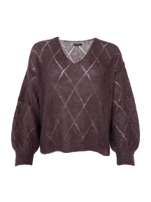 BCBJOERK Argyle-Pullover – Coffee