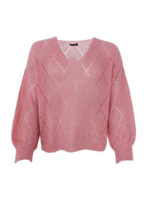 BCBJOERK Argyle Pullover - Warm Rose