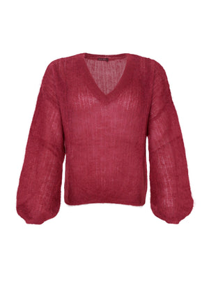 BCBJOERK Rippstrickpullover - Wine