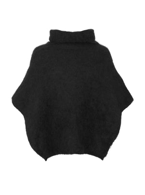 BCBJOERK Rollkragen-Poncho - Schwarz
