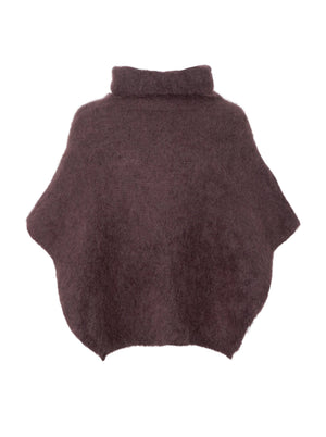 BCBJOERK Rollkragen-Poncho – Coffee