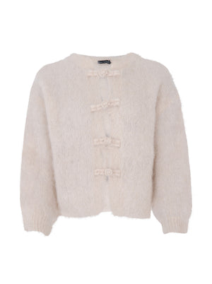 BCBJOERK Frosch Strickjacke – Latte