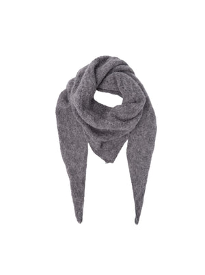 BCDELL gestrickter Minischal - Graumeliert