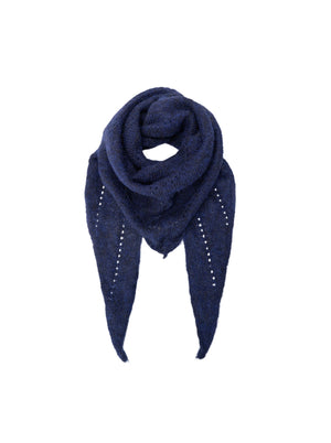 BCDELL gestrickter Minischal - Marineblau