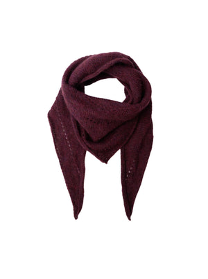 BCDELL Gestrickter Minischal - Pflaume