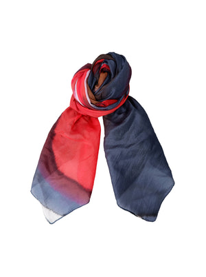 BCKIRSTINE Seidenschal - Navy Splash