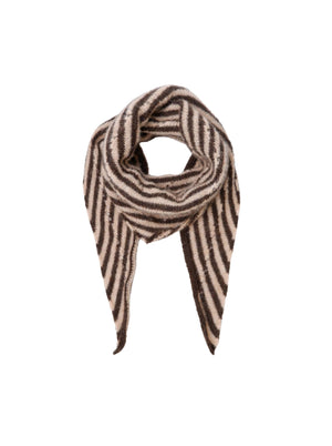 BCDELL Mini-Streifenschal – Coffee Stripe