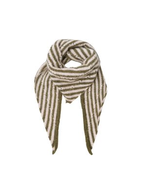BCDELL Mini-Streifenschal – Dk. Lime Stripe