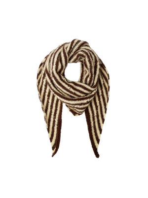 BCDELL Mini-Streifenschal – Mocca