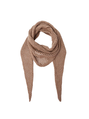 BCGALE Schal aus Baumwolle, gestrickt - Taupe