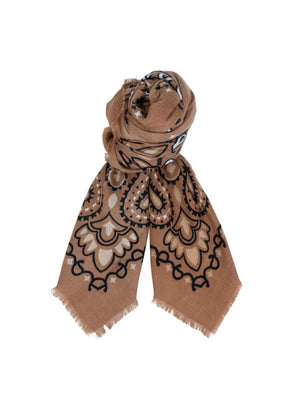 BCDEIDRE quadratischer Schal - Nougat