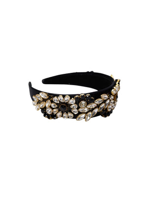 BCDAPHNE Strass-Stirnband - Schwarz