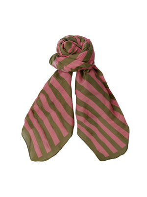 BCSHIRLEY gestreifter Minischal – Army Rose