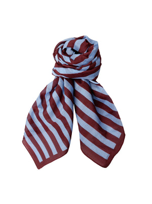 BCSHIRLEY gestreifter Mini-Schal - Coffee Blue
