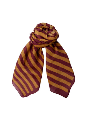 BCSHIRLEY gestreifter Mini-Schal - Spiced Plum