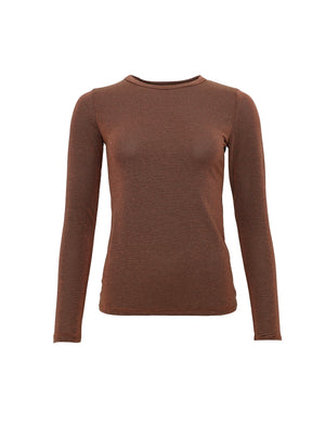 BCFAYE Lurex Blouse - Bronze - Black Colour
