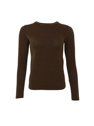 BCFAYE Lurex Bluse - Schokolade