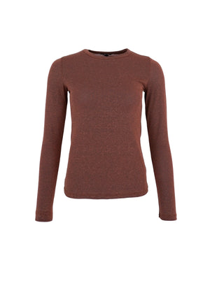 BCFAYE Lurex Bluse - Kaffee