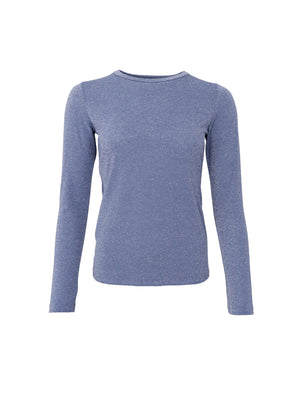 BCFAYE Lurex Bluse - Jeansblau
