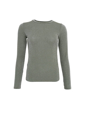 BCFAYE Lurex Bluse - Oliv