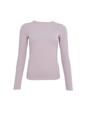 BCFAYE Lurex-Bluse – Blassrosa