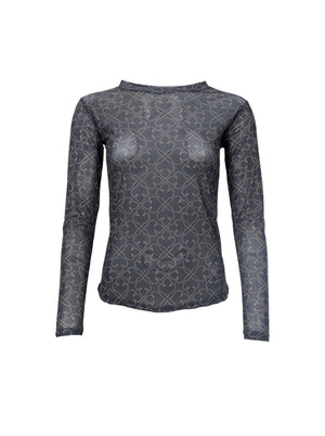 BCANNIE Netzbluse - Black Deco