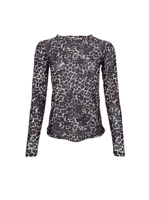 BCANNIE mesh blouse - Grey Leo - Black Colour