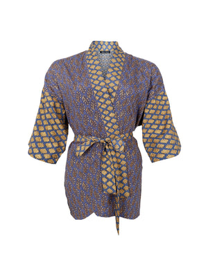 BCLUNA Kurzkimono - Blaue Leidenschaft